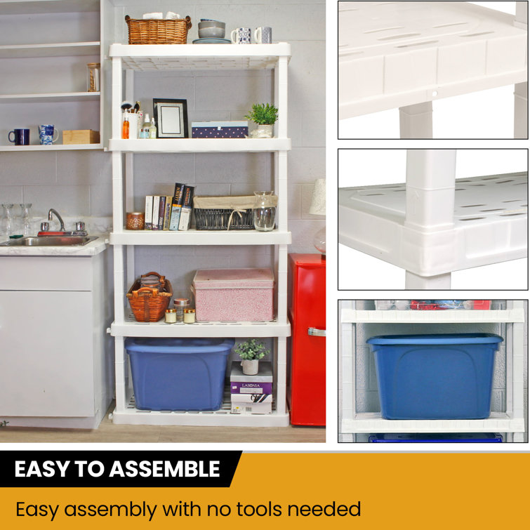 Rebrilliant Ljemana 36'' W Plastic Resin Shelving Unit Wayfair Canada